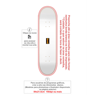 Shape Street PROFIBRA Arte Personalizada - Faça você mesmo seu shape!